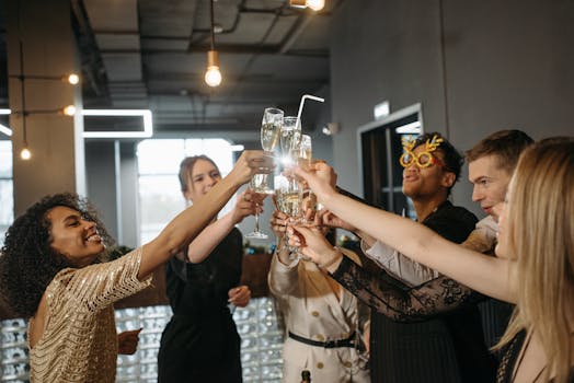 group of women at a networking event