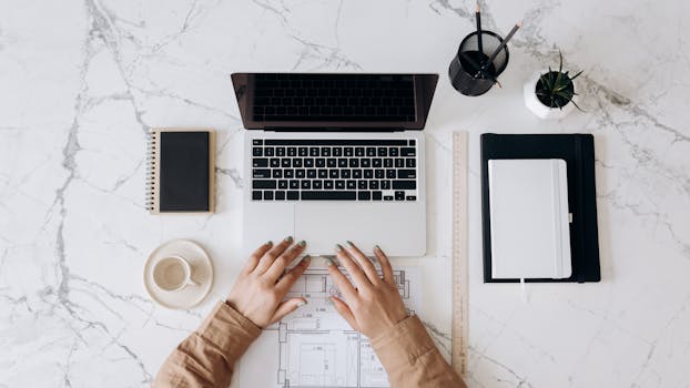 businesswoman working on laptop