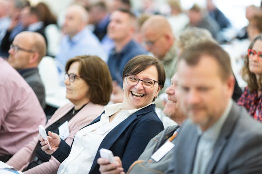 women networking at a conference