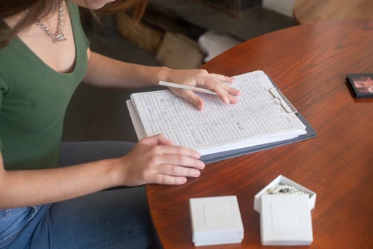 image of a checklist being filled