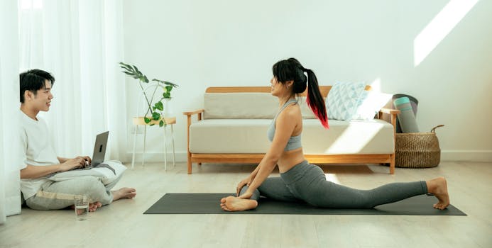 yoga session for stress relief