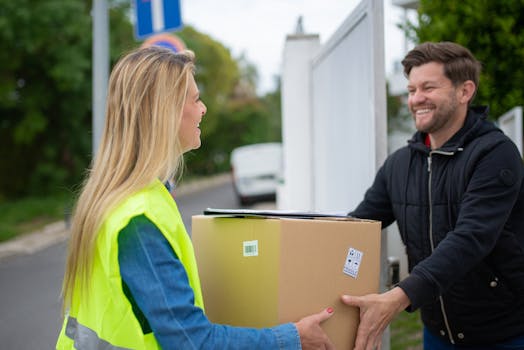 image of a happy client receiving a report